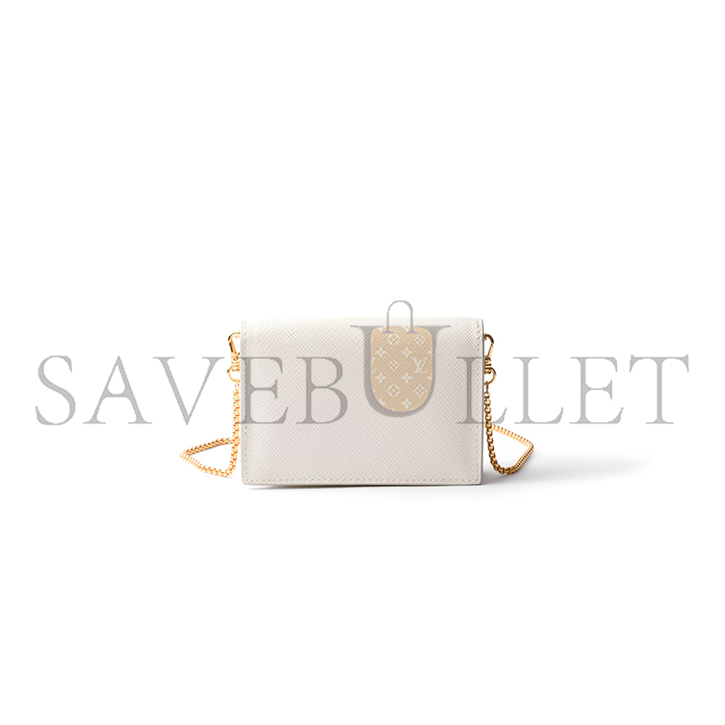 PRADA SAFFIANO LEATHER CARD HOLDER WITH SHOULDER STRAP 1MR034 (11.5*8*2.5cm) PRADA SAFFIANO LEATHER CARD HOLDER WITH SHOULDER STRAP 1MR034 (11.5*8*2.5cm)